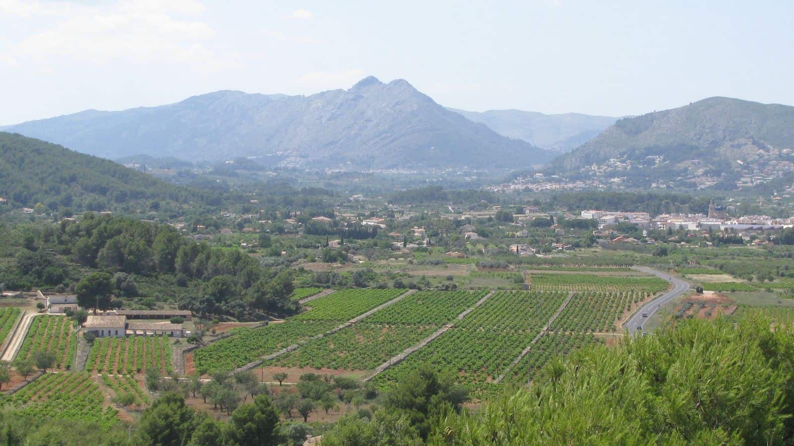 Vall de Pop de Jalón vallei van Benissa tot Castell de Castells