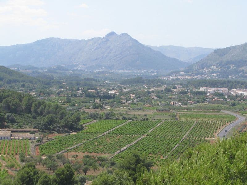 Vall de Pop de Jalón vallei van Benissa tot Castell de Castells